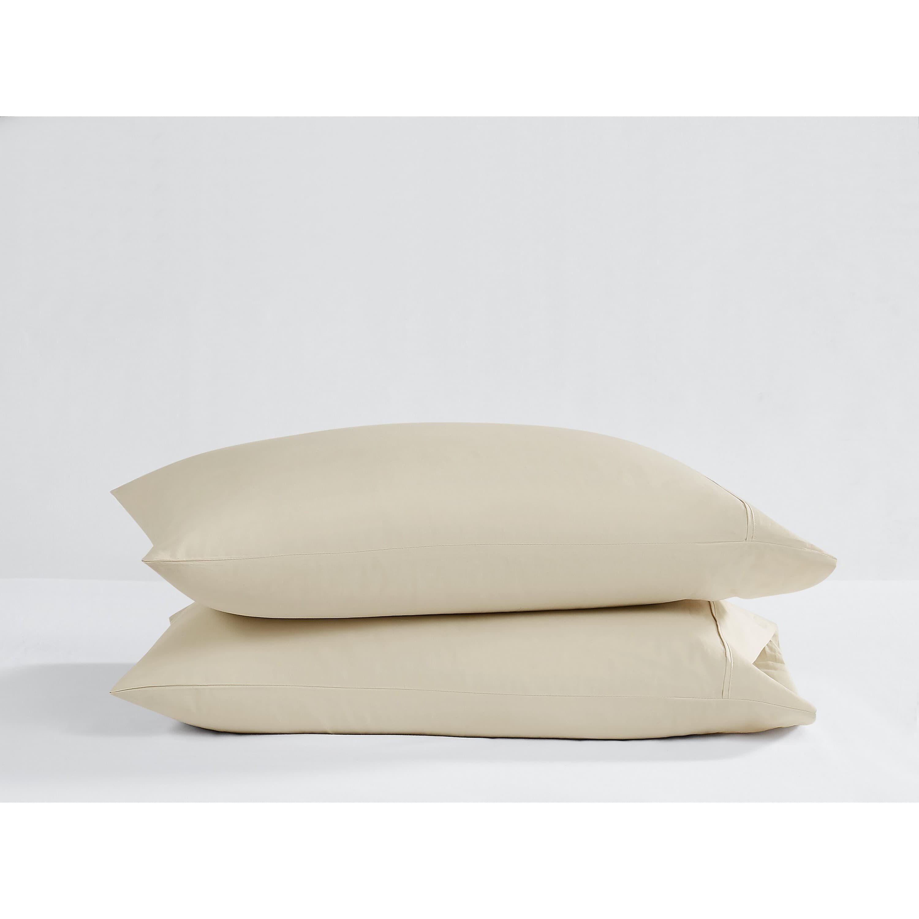 Borghese Roma 400TC Percale Cotton Light Blue King Pillowcase Pair