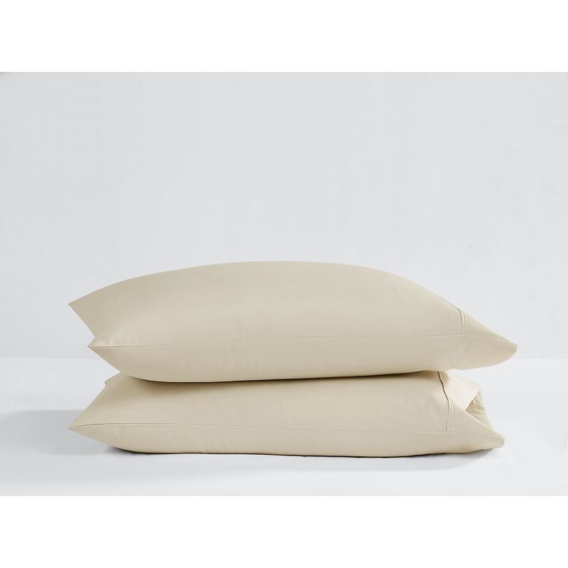Borghese Roma 400TC Percale Cotton Light Blue King Pillowcase Pair
