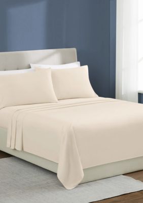 Brooklyn Loom Essential Cotton Grey Full 4 Piece Sheet Set, Twin