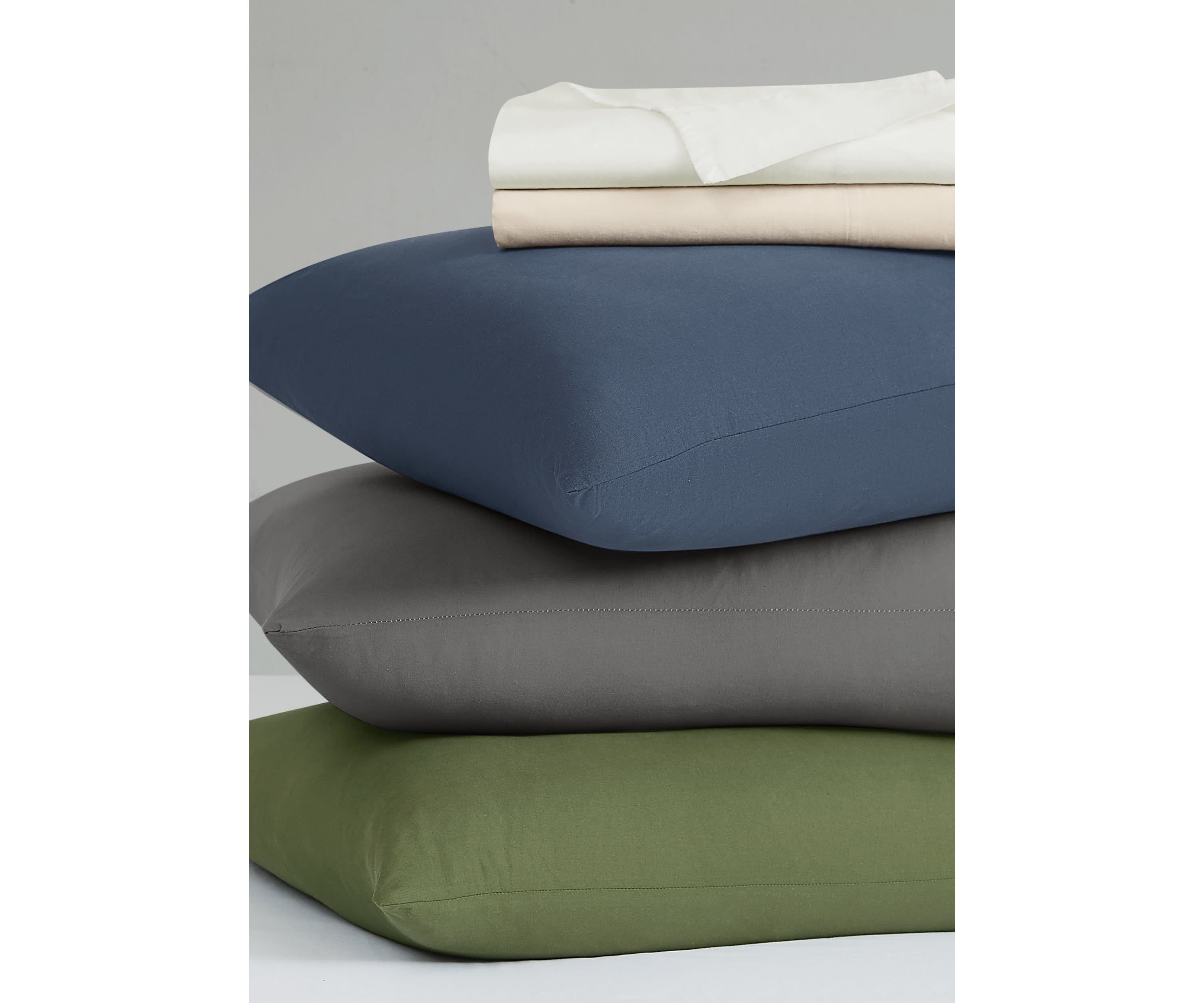 Brooklyn Loom Essential Cotton Grey Full 4 Piece Sheet Set