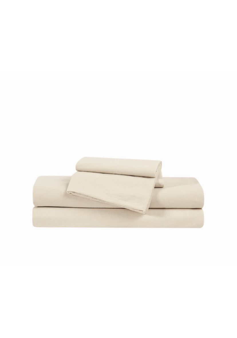 Brooklyn Loom Essential Cotton Grey Full 4 Piece Sheet Set