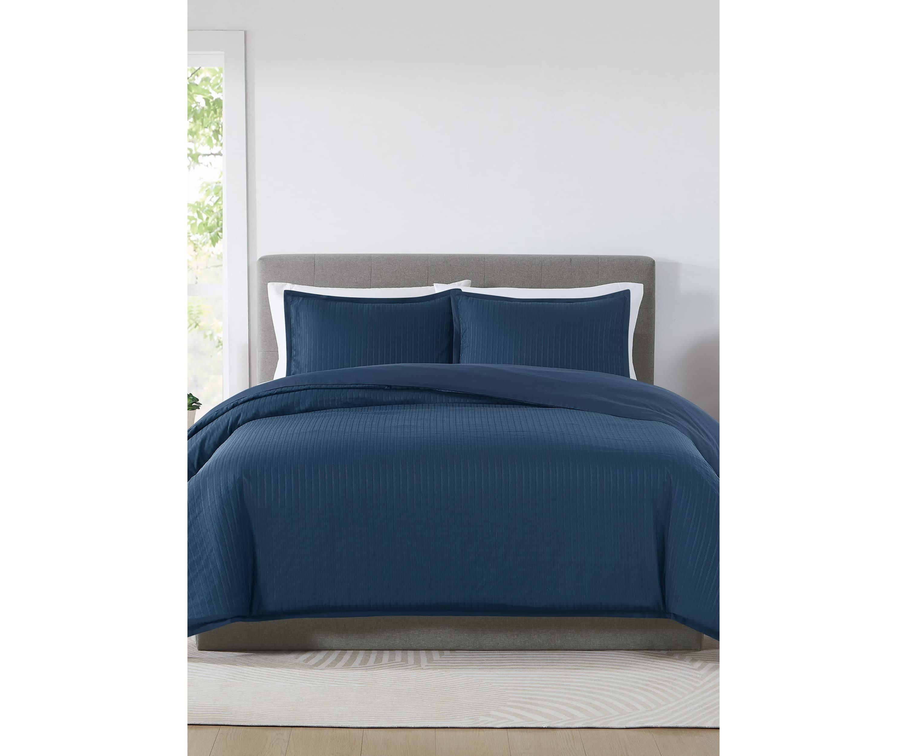 Royal Velvet Olivia Stripe Grey Full/Queen Comforter Set