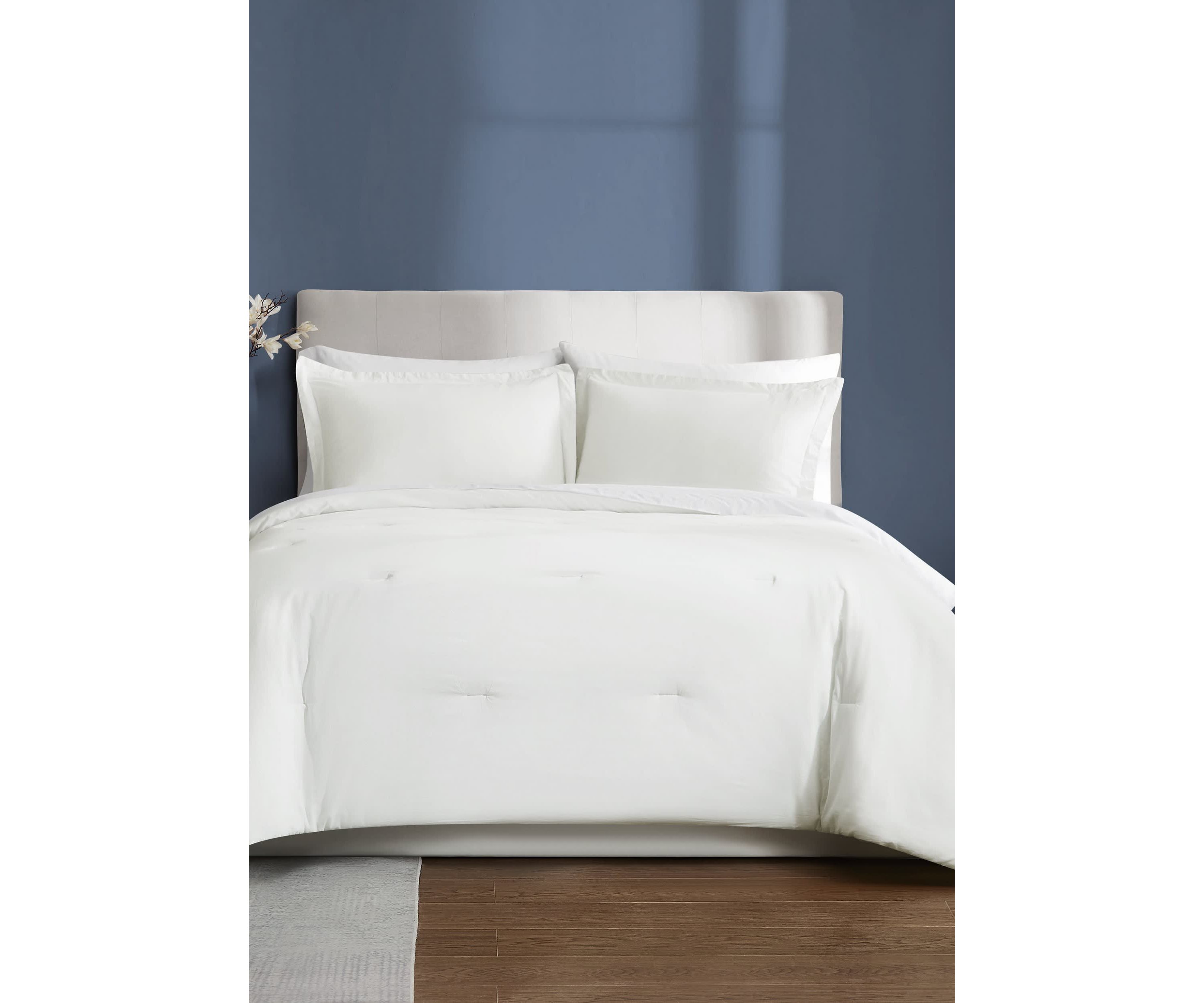 Brooklyn Loom Essential Cotton Natural Full/Queen 3 Piece Comforter Set