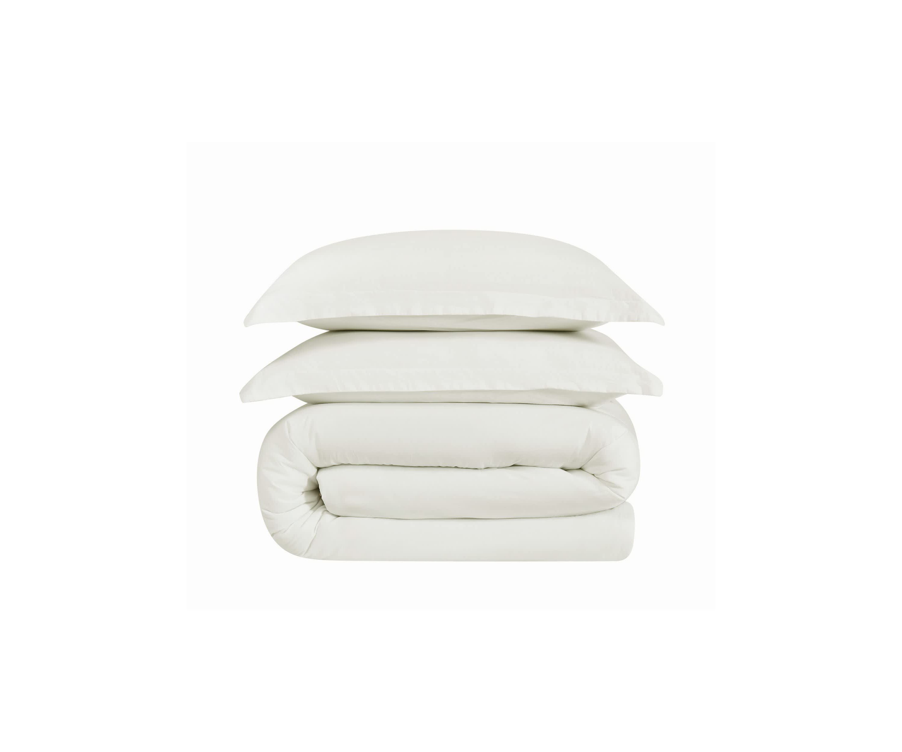 Brooklyn Loom Essential Cotton Natural Full/Queen 3 Piece Comforter Set