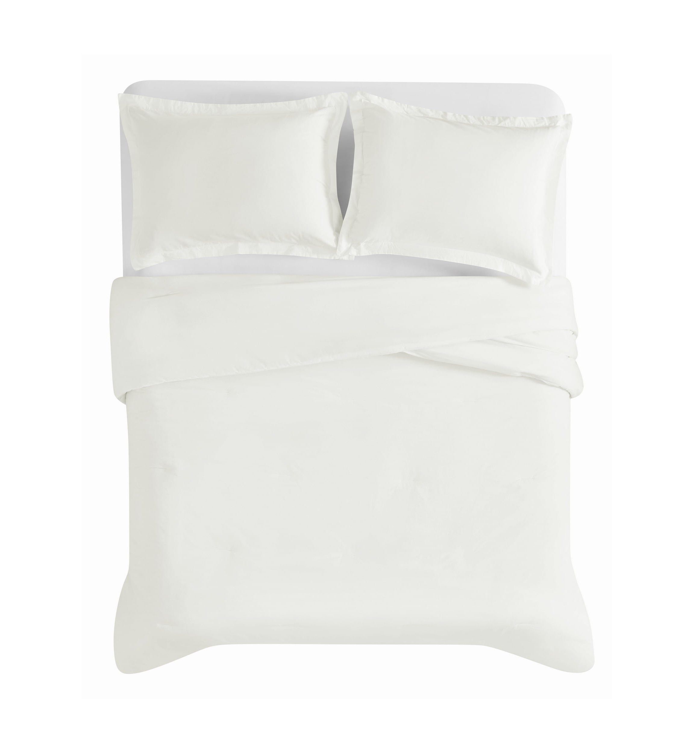 Brooklyn Loom Essential Cotton Natural Full/Queen 3 Piece Comforter Set
