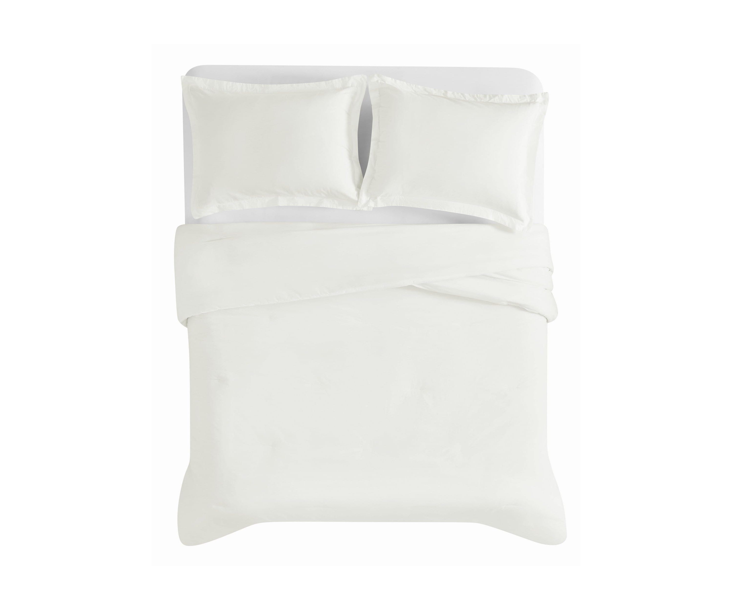 Brooklyn Loom Essential Cotton Natural Full/Queen 3 Piece Comforter Set