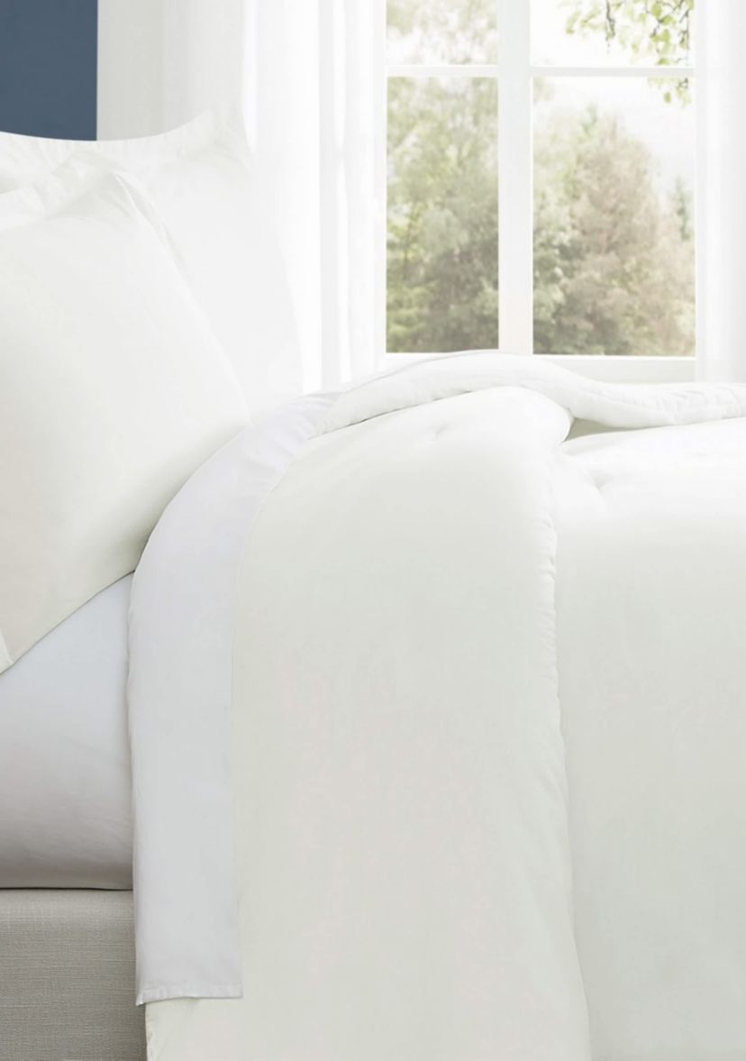 Brooklyn Loom Essential Cotton Natural Full/Queen 3 Piece Comforter Set