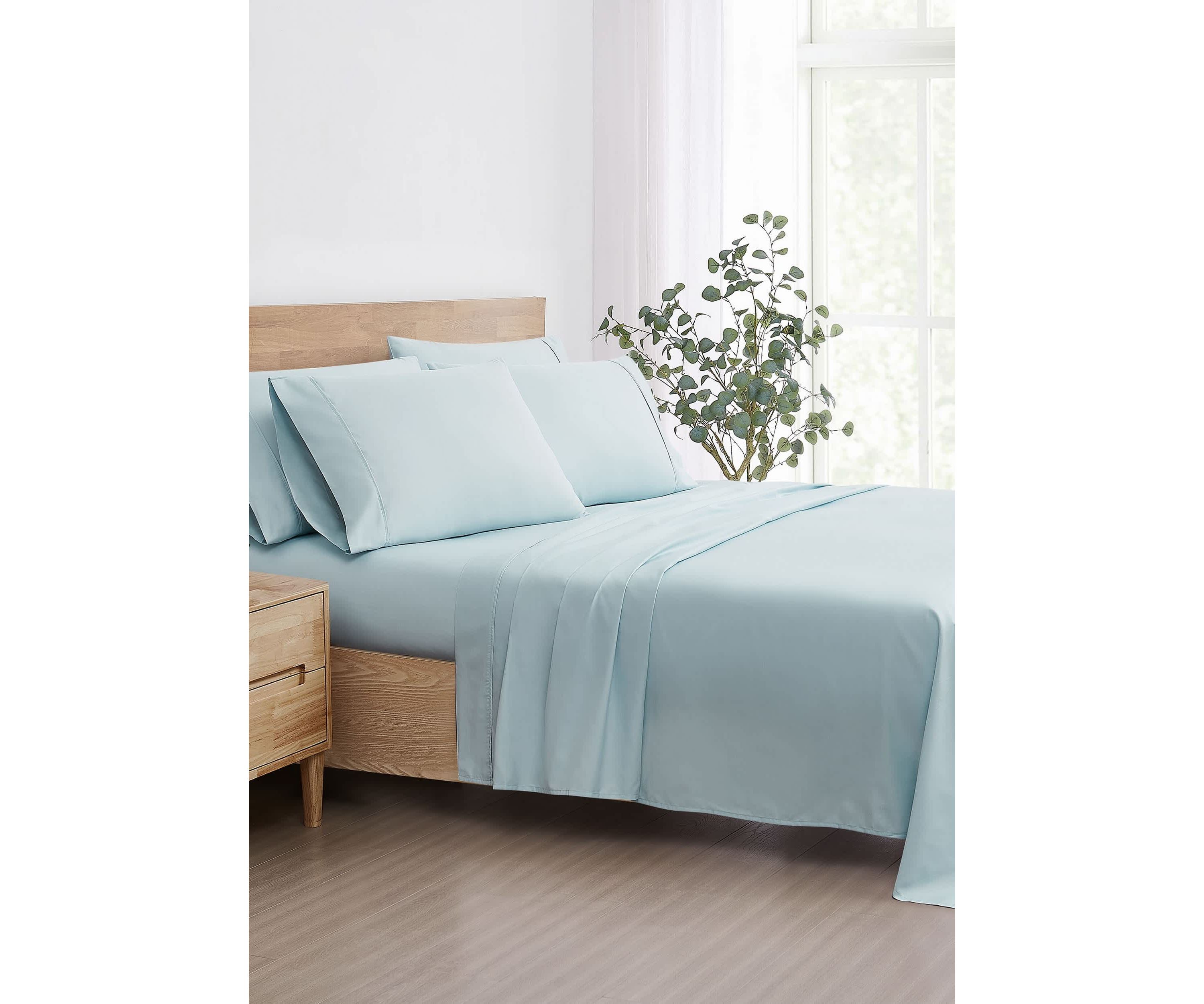 5th Avenue Lux 1200TC CVC Cooling White 7 Piece Split King Sheet Set