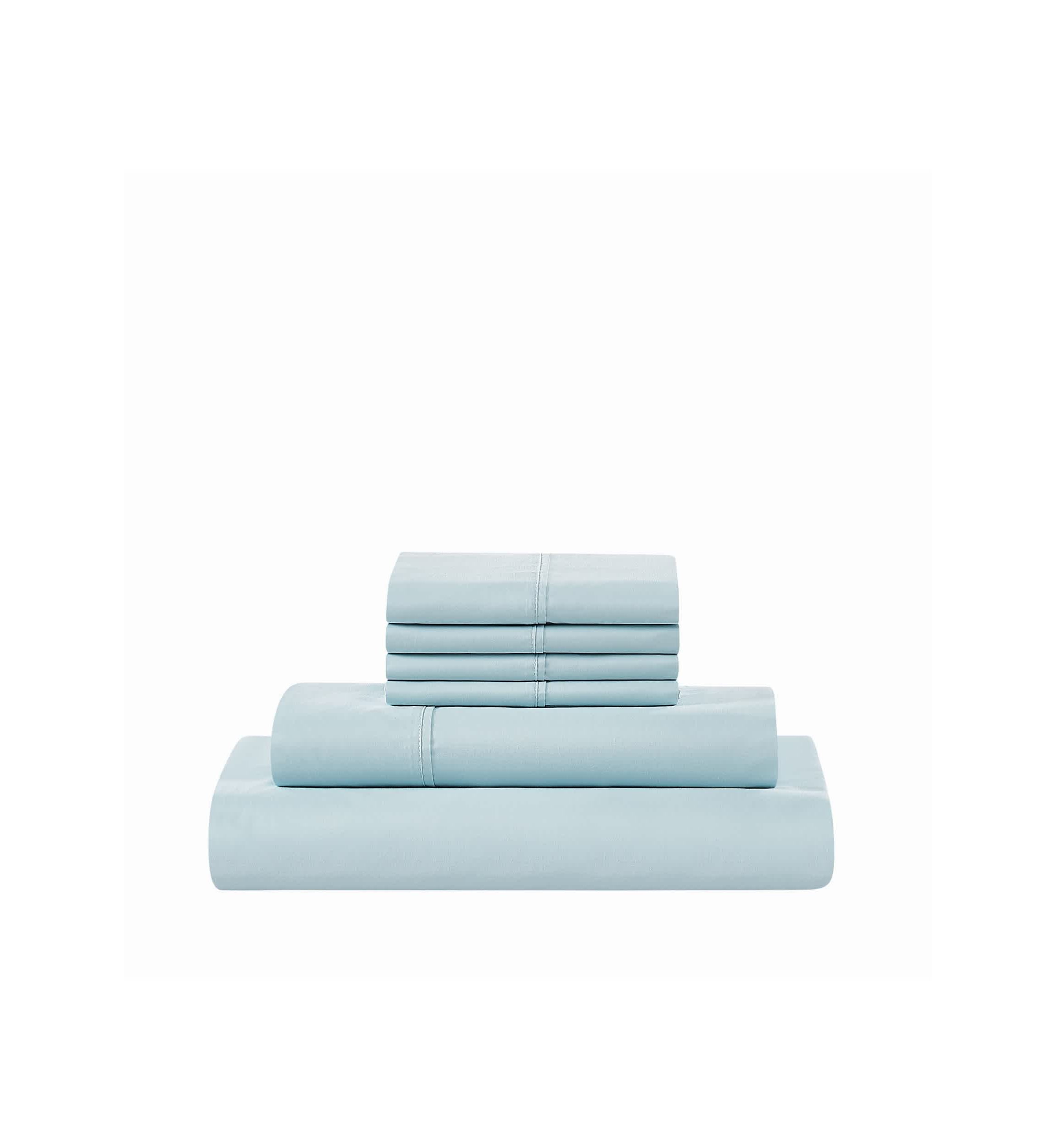 5th Avenue Lux 1200TC CVC Cooling White 7 Piece Split King Sheet Set