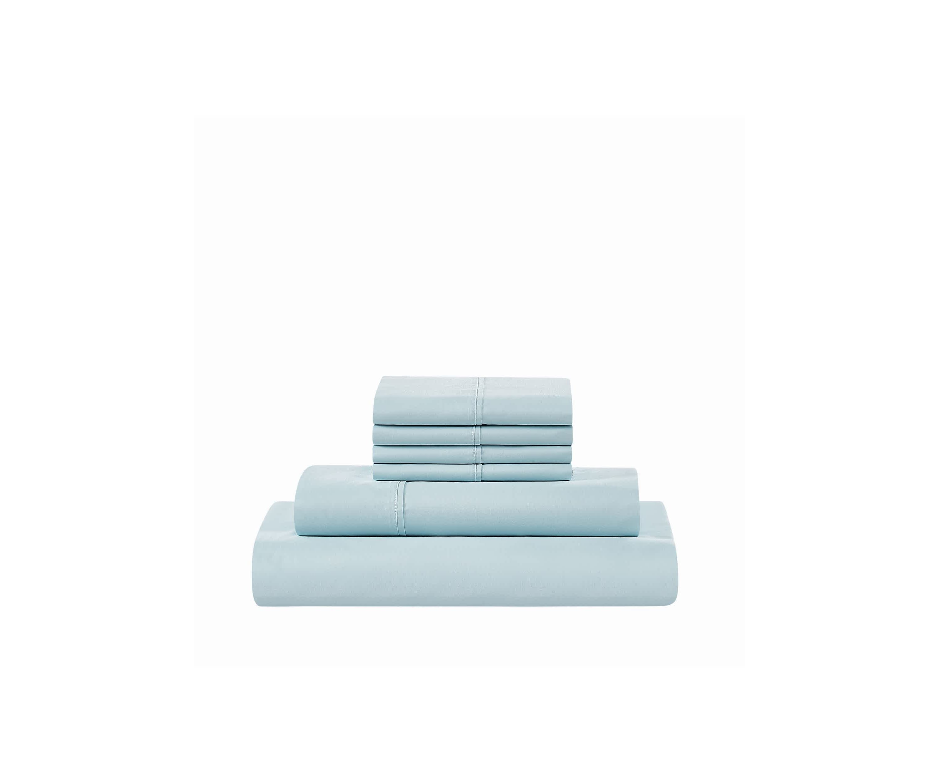 5th Avenue Lux 1200TC CVC Cooling White 7 Piece Split King Sheet Set