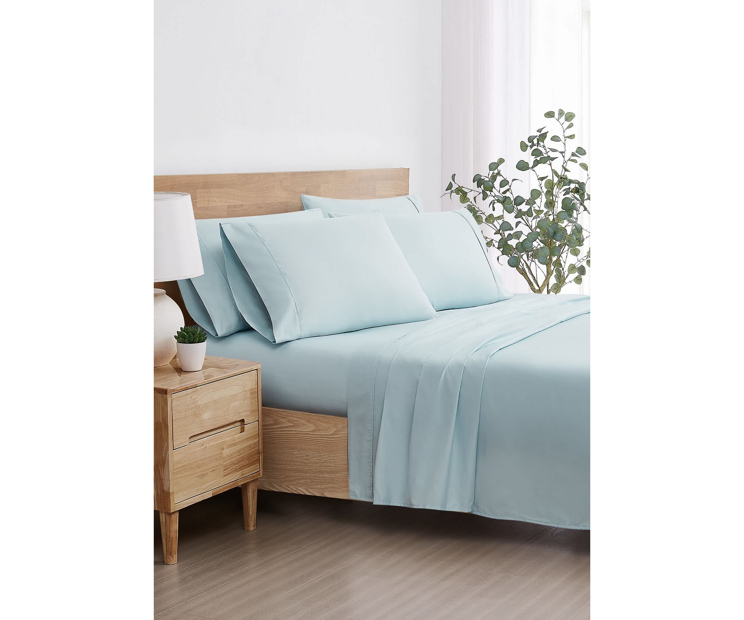 5th Avenue Lux 1200TC CVC Cooling White 7 Piece Split King Sheet Set