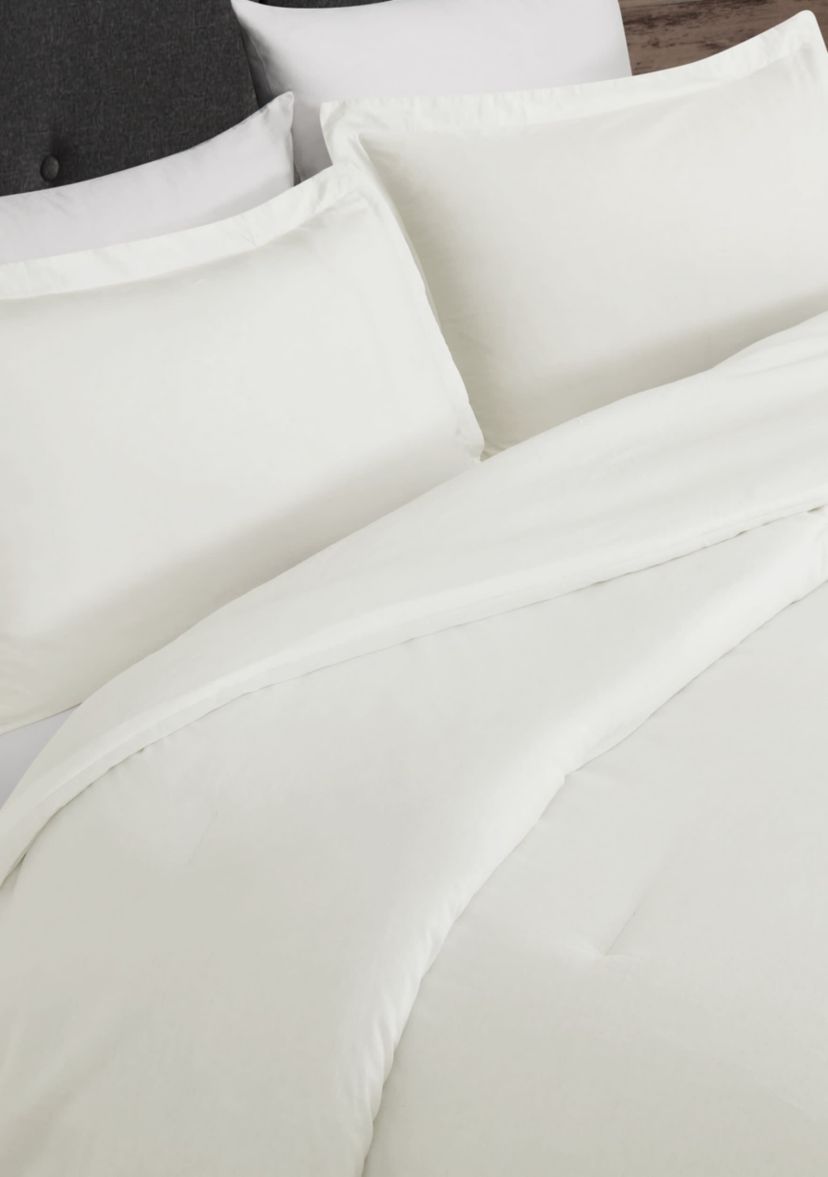 Frye Vintage Washed Cotton Blue King 3 Piece Comforter Set