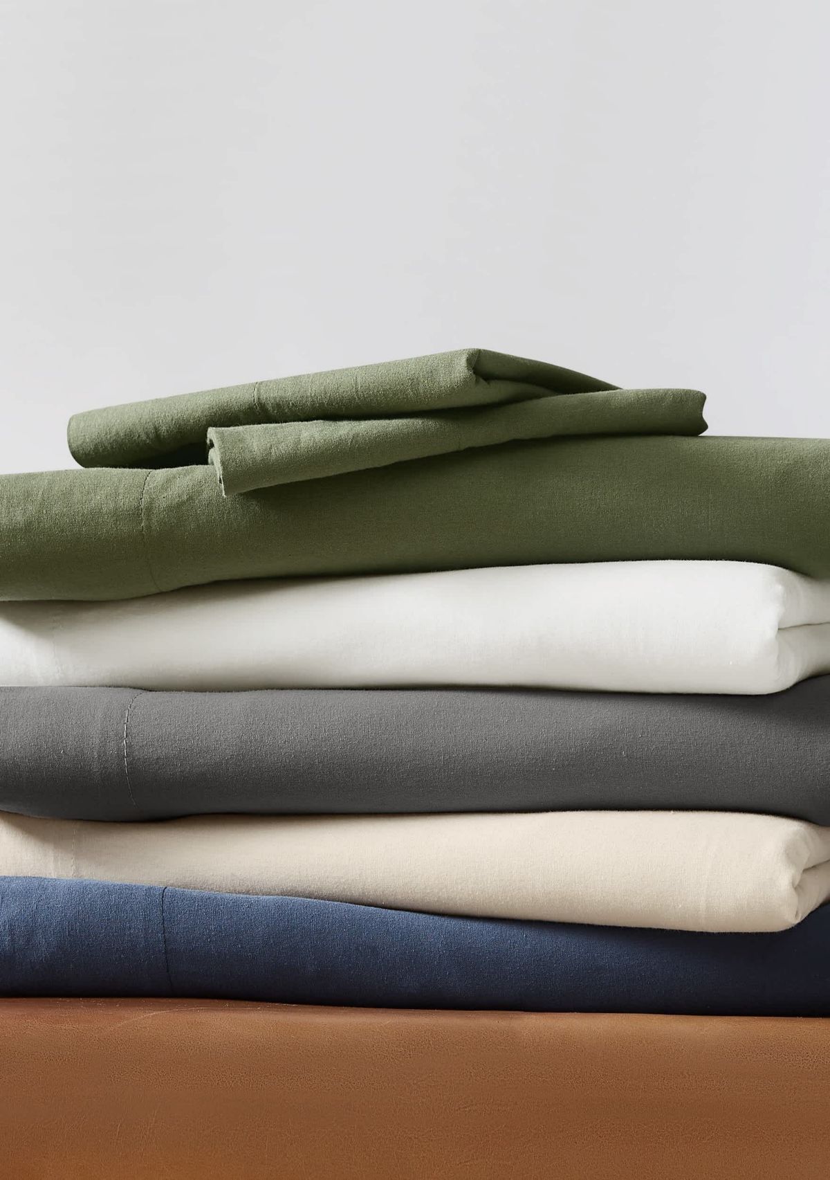 Frye Vintage Washed Cotton Blue Full 4 Piece Sheet Set