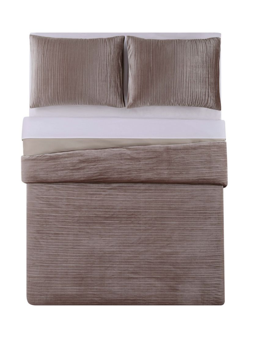 Crinkle Velvet Comforter Set