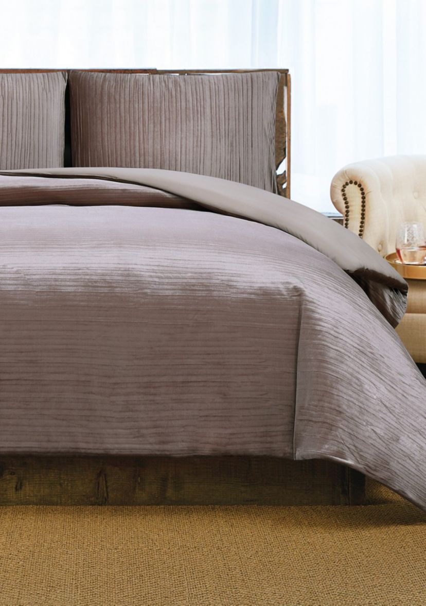 Crinkle Velvet Comforter Set