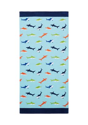 MSH Printed Shark Beach Towel | belk