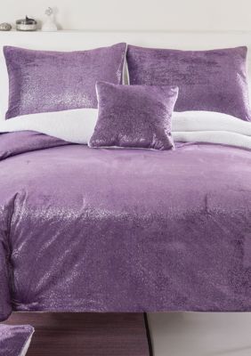 Sparkle Mink Purple Full Queen Comforter Set 90 In X 92 In Belk