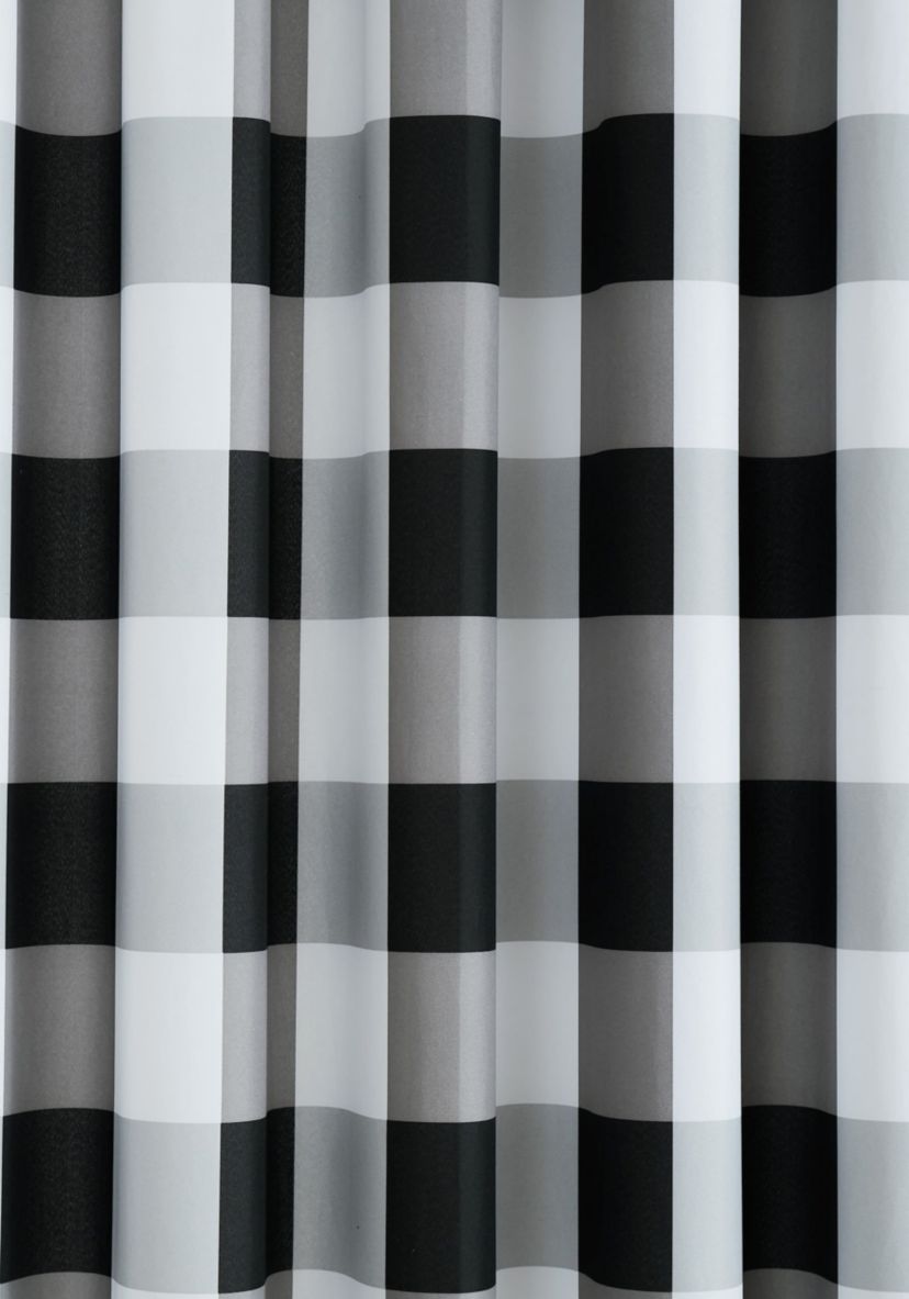 Truly Soft Everyday Buffalo Plaid Black Window Curtain