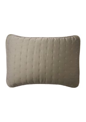 Charisma Organic Cotton Quilt Shams Set, Green, 20 x 36