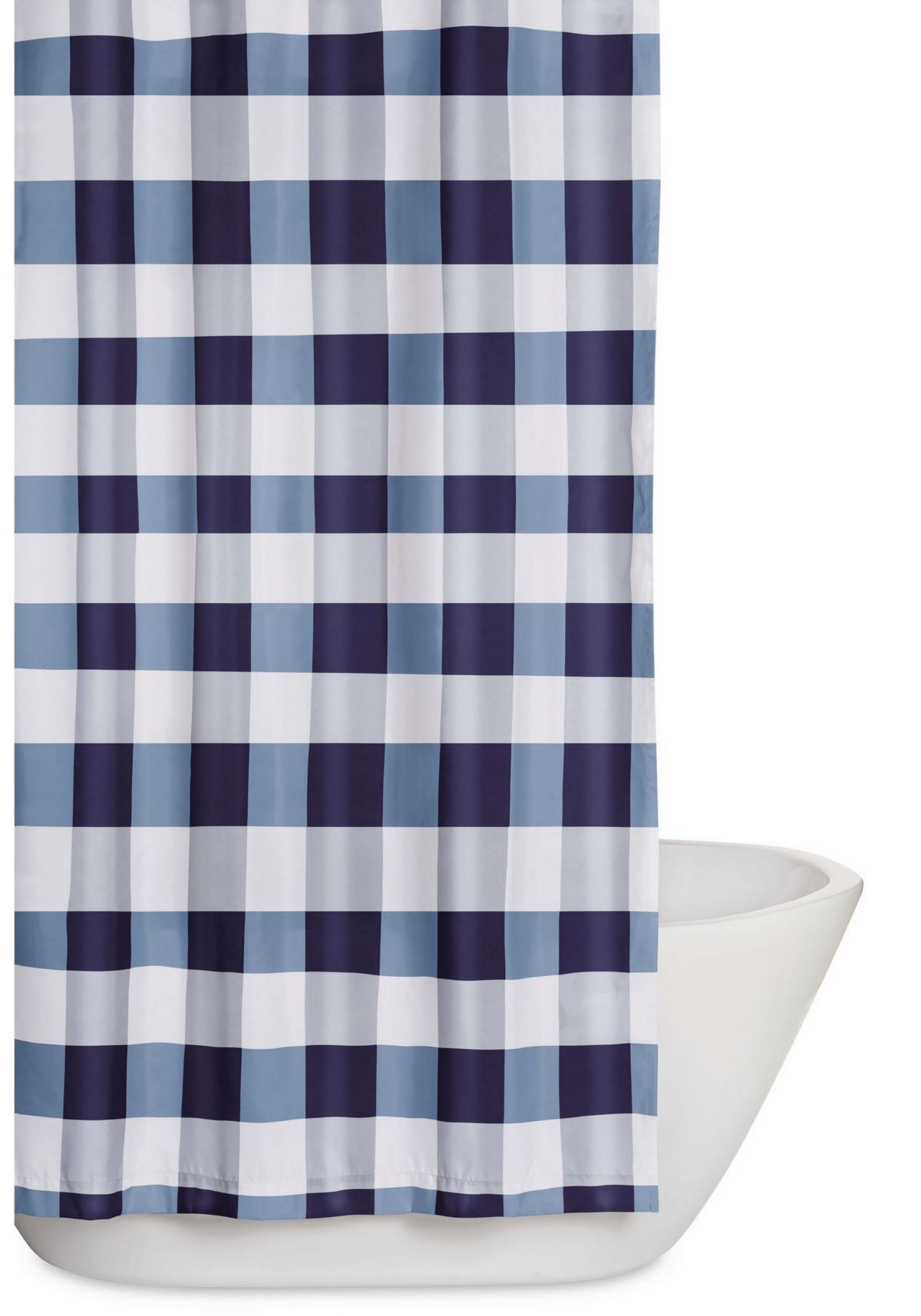 Truly Soft Everyday Buffalo Plaid Navy Shower Curtain