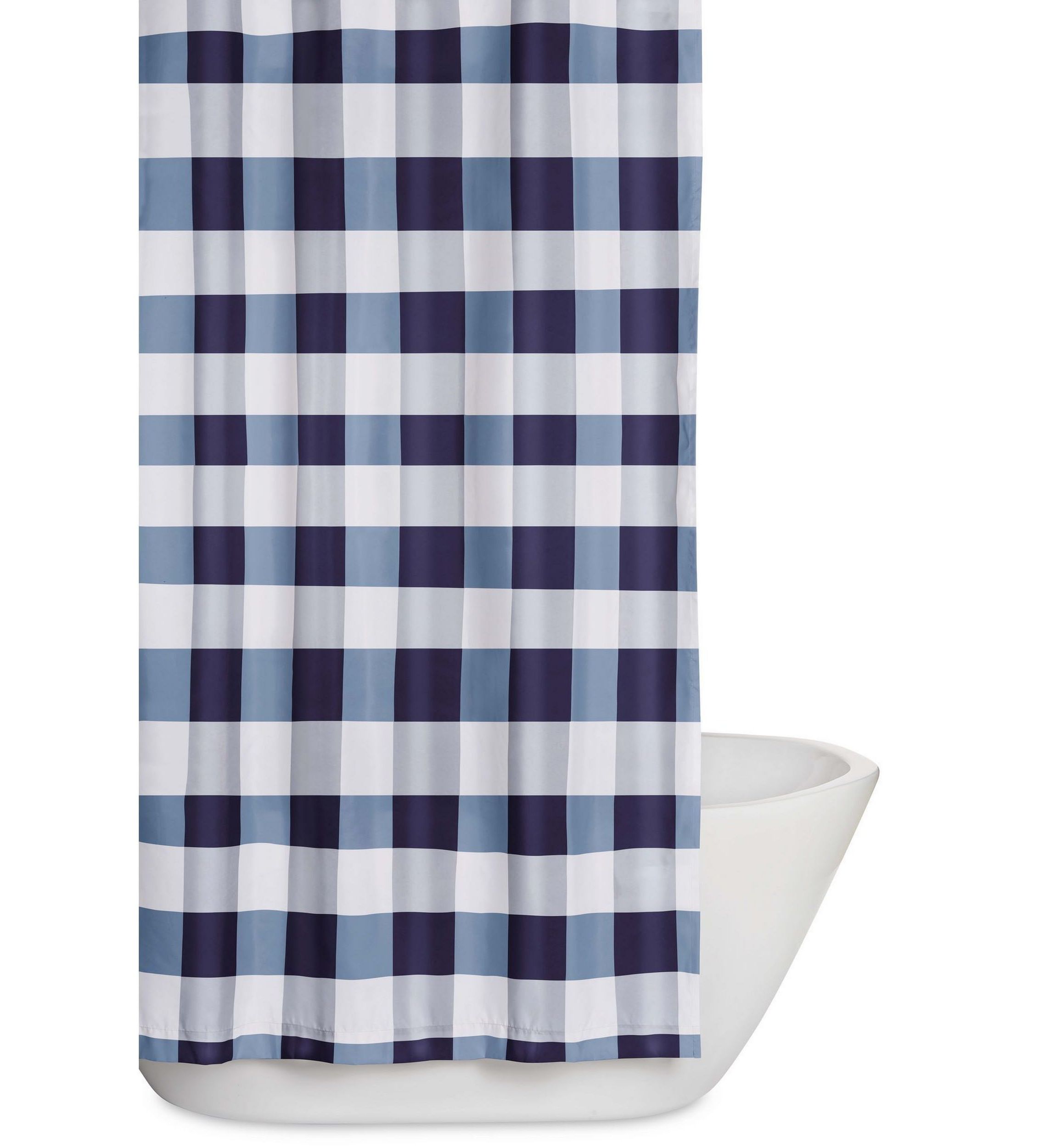 Truly Soft Everyday Buffalo Plaid Navy Shower Curtain
