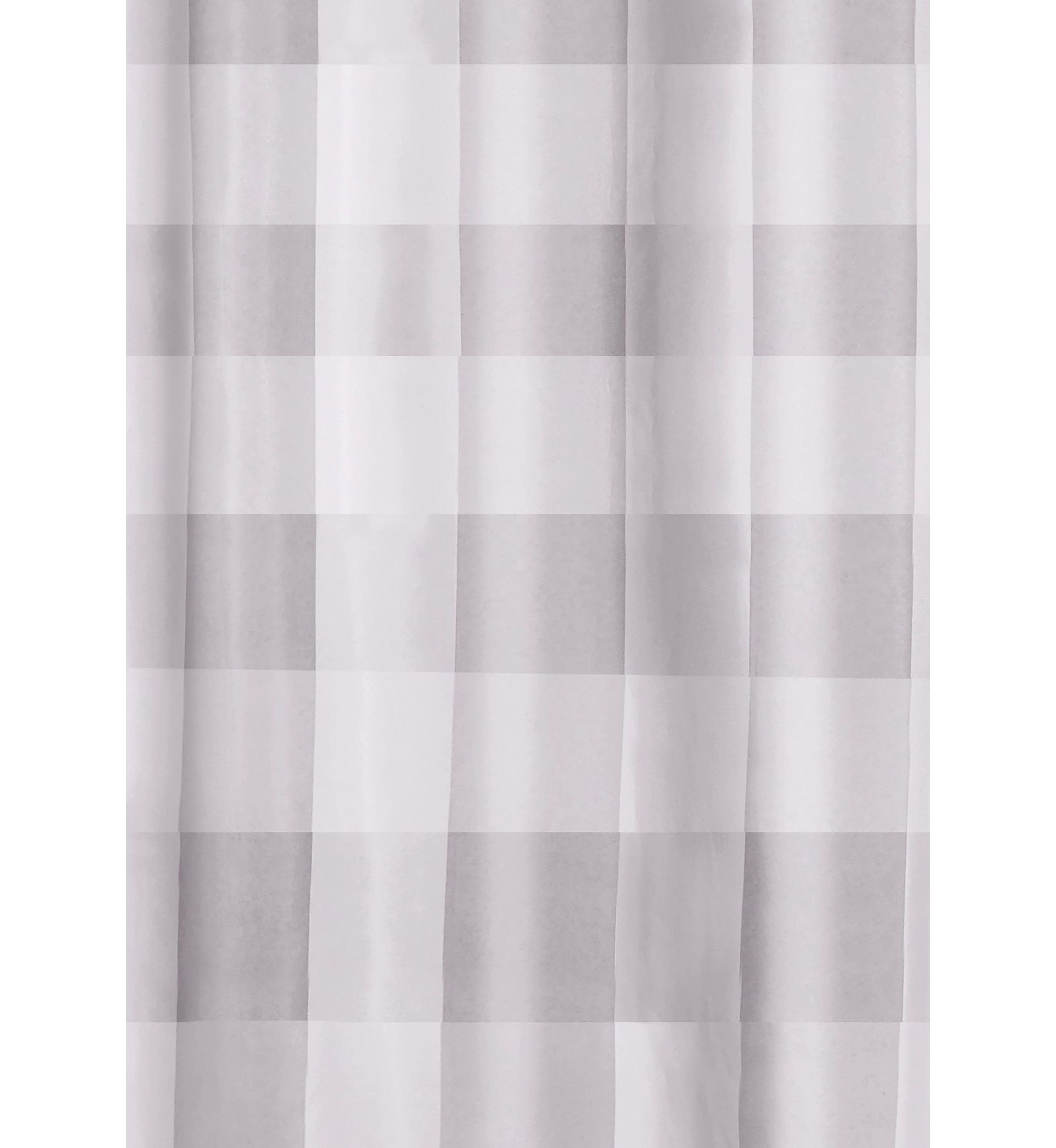 Truly Soft Everyday Buffalo Plaid Grey Shower Curtain