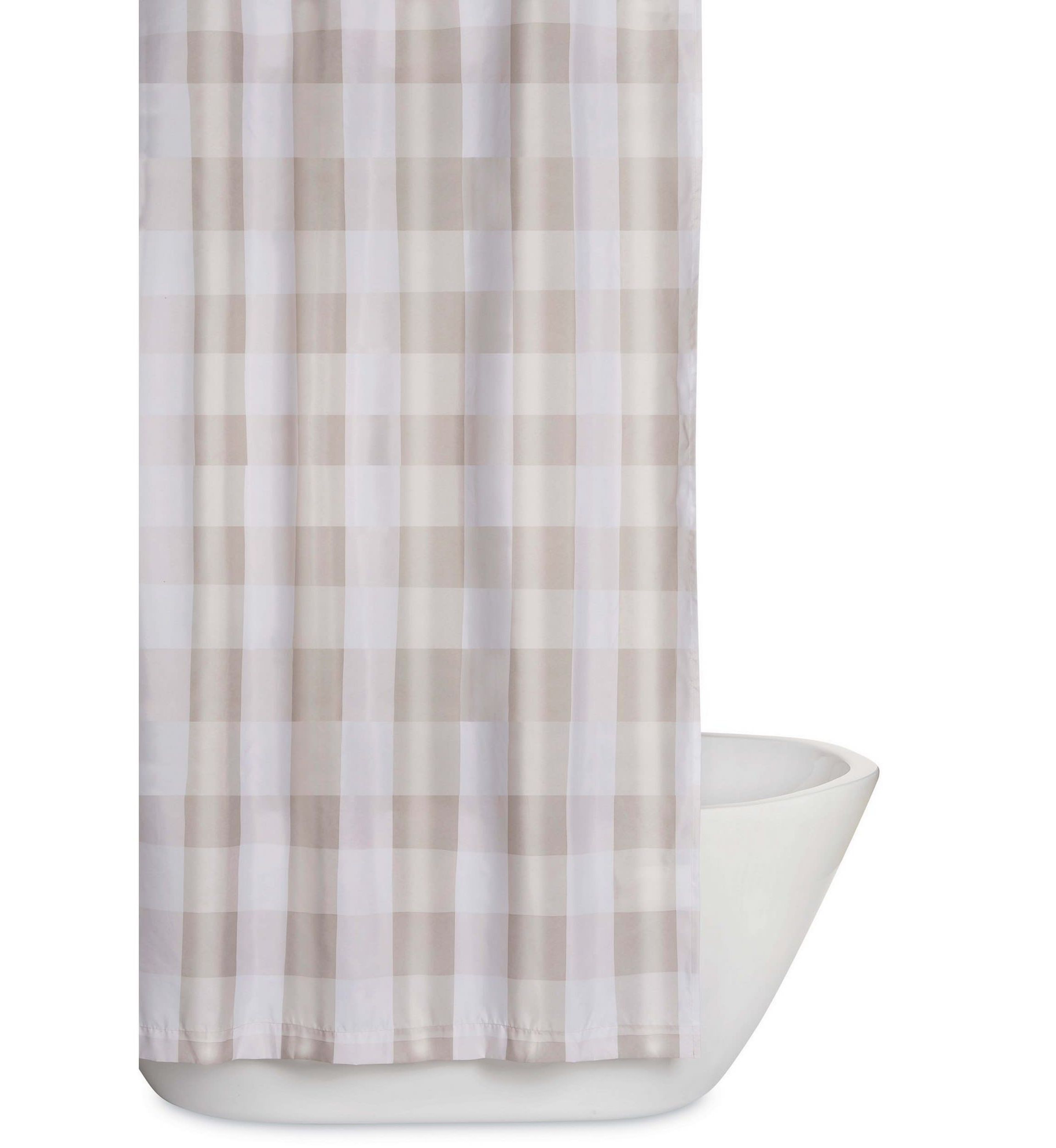 Truly Soft Everyday Buffalo Plaid Khaki Shower Curtain