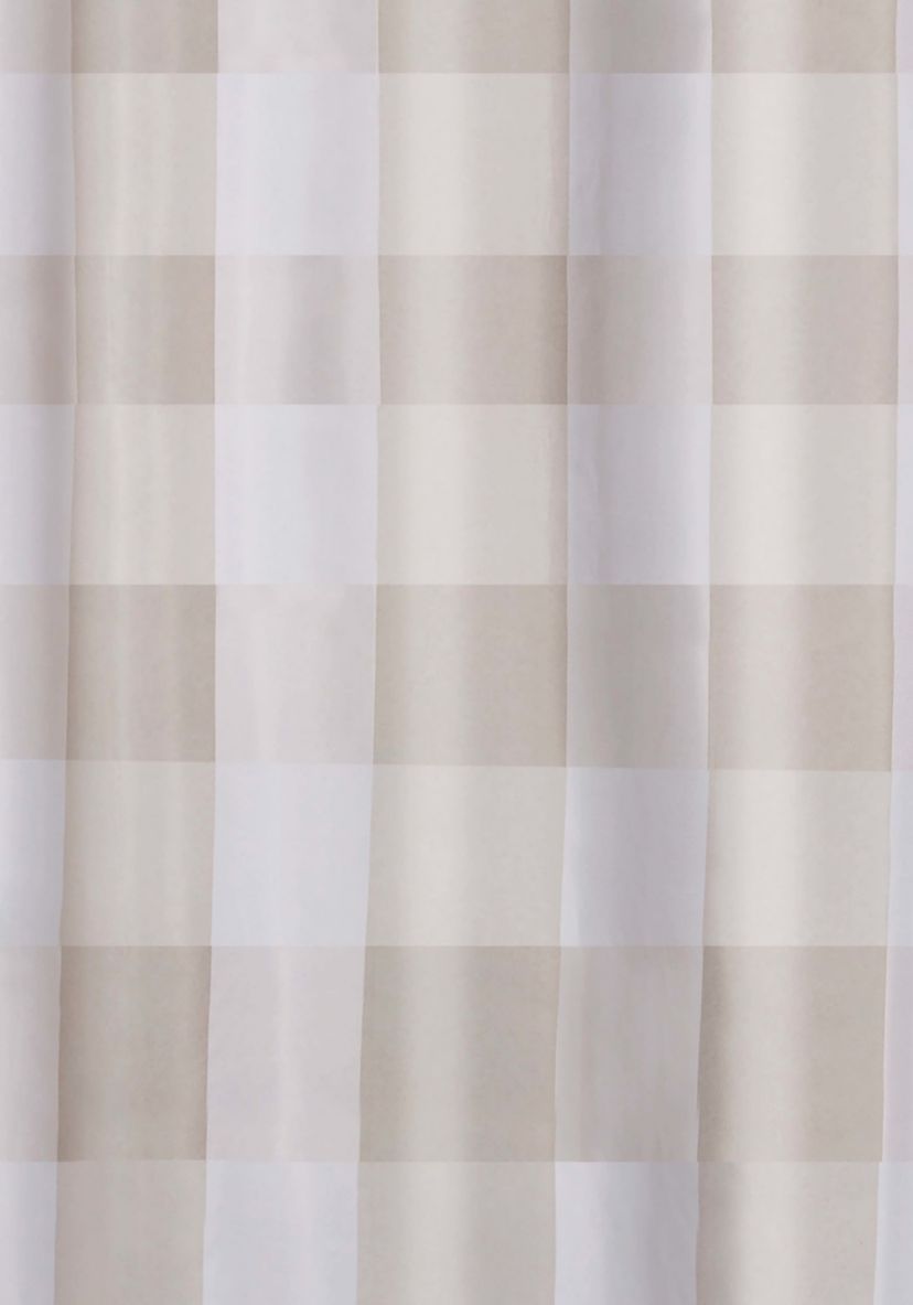 Truly Soft Everyday Buffalo Plaid Khaki Shower Curtain