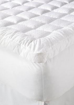 Columbia Waterproof Down-Alternative Mattress Pad, White, Full