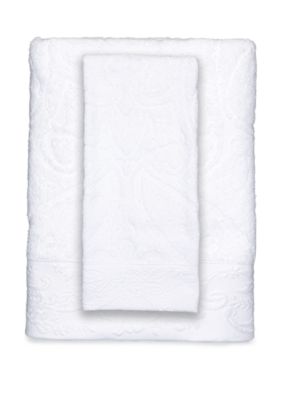 veratex floral jacquard yard dyed bath towel collectio