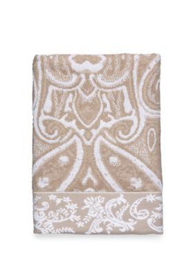 veratex floral jacquard yard dyed bath towel collectio