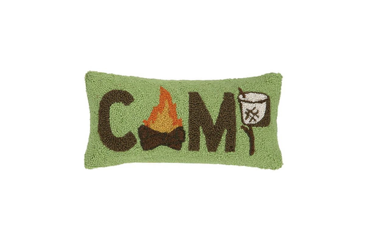 Camp Marshmallow Wool Hook Pillow