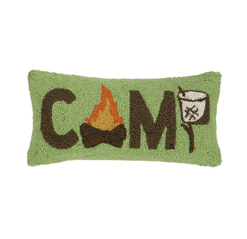 Camp Marshmallow Wool Hook Pillow