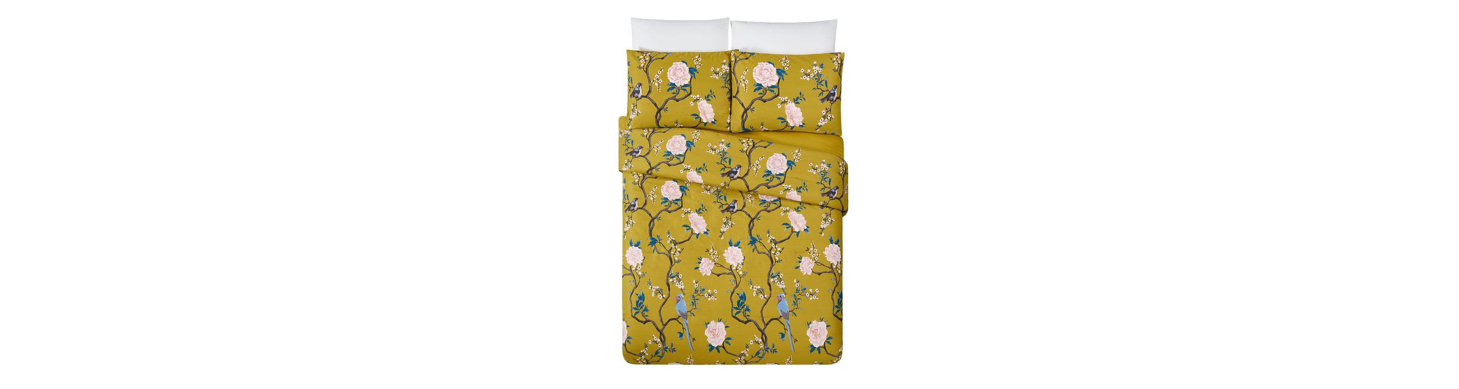 Bird Chinoiserie 3-Piece Reversible Comforter Set