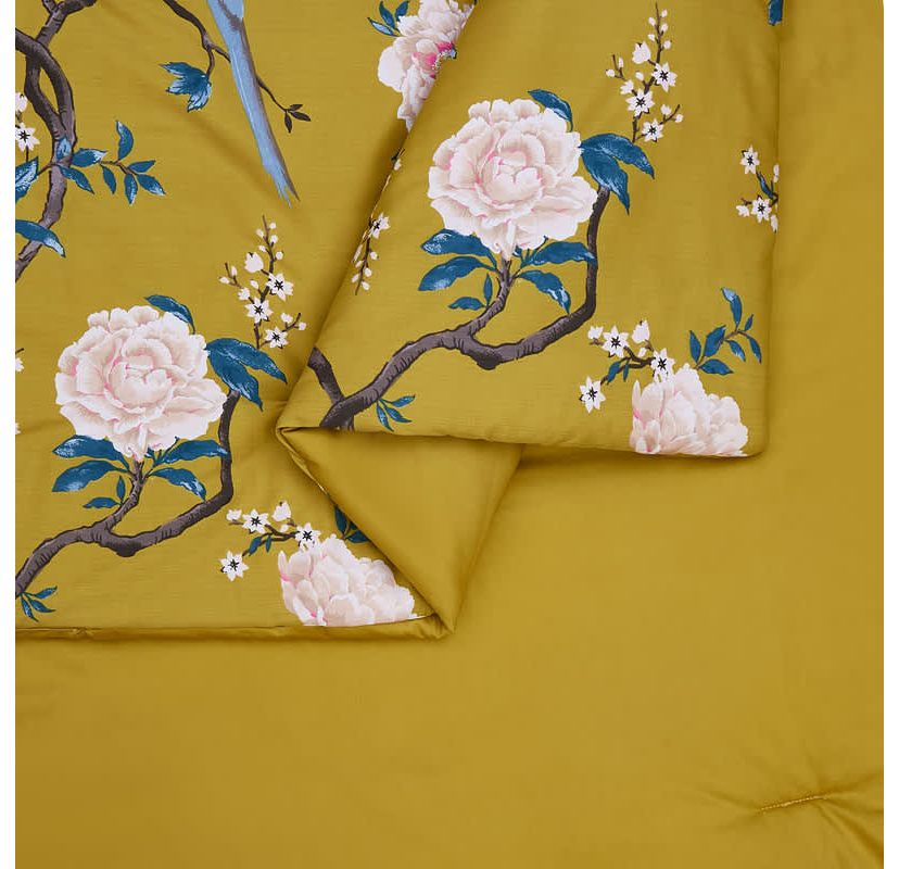 Bird Chinoiserie 3-Piece Reversible Comforter Set
