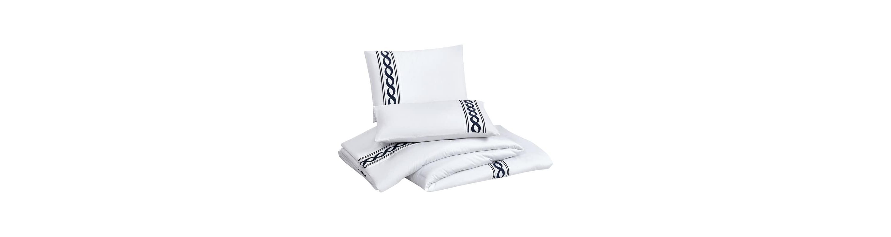 Cable Border 3-Piece Embroidered Comforter Set