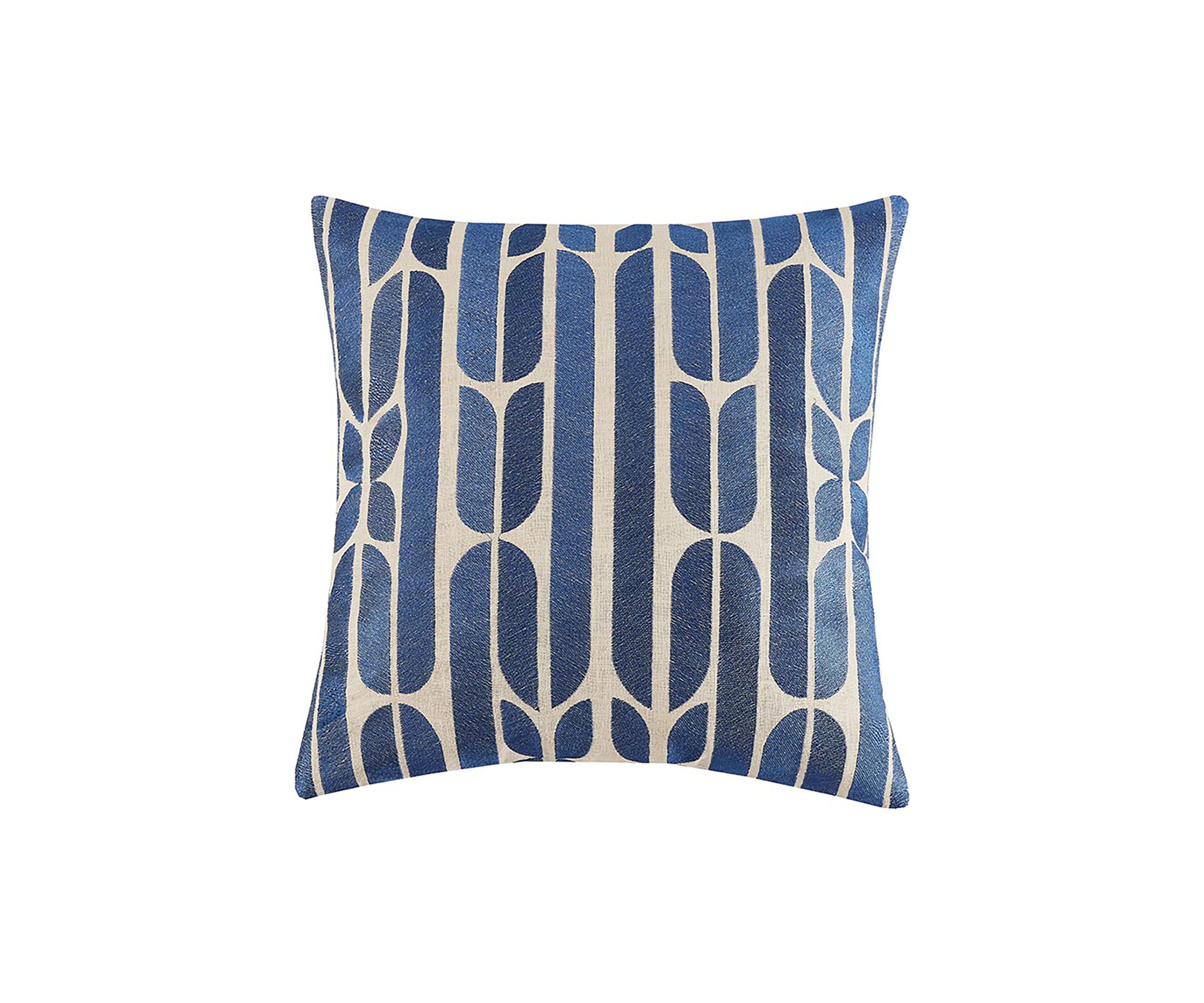 Palmdale Blue Embroidered Pillow