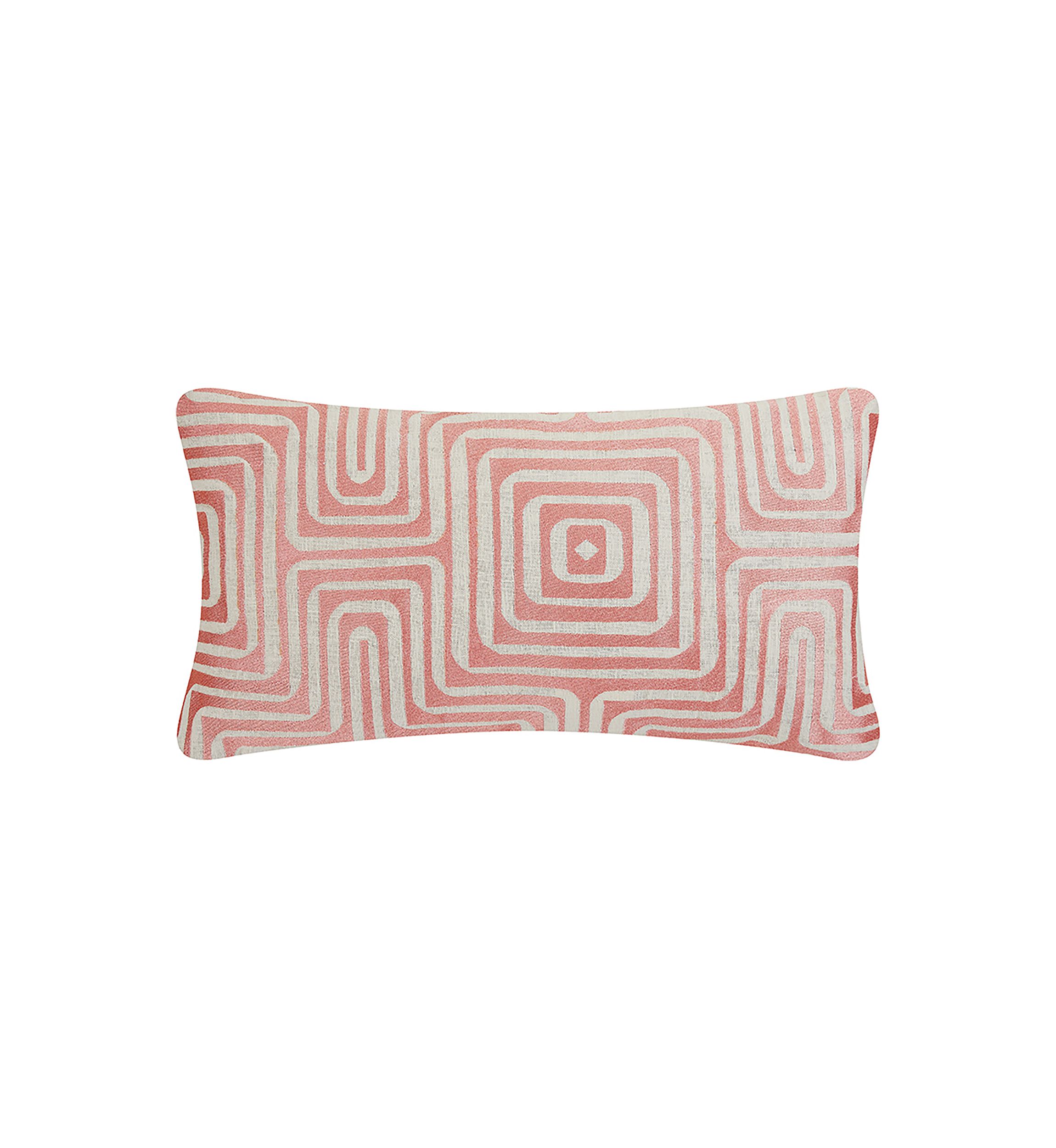 Amazing Maze Prism Embroidered Pillow