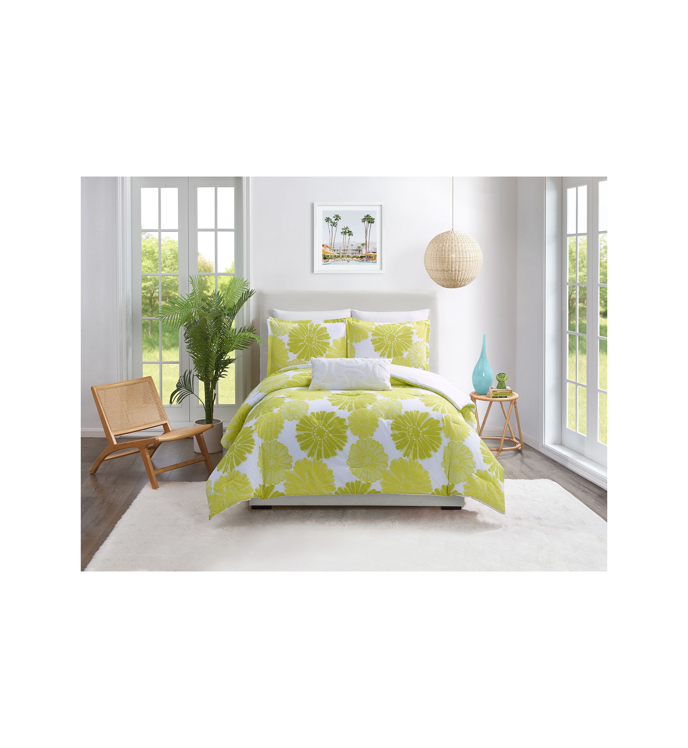 Big Floral Comforter Set 