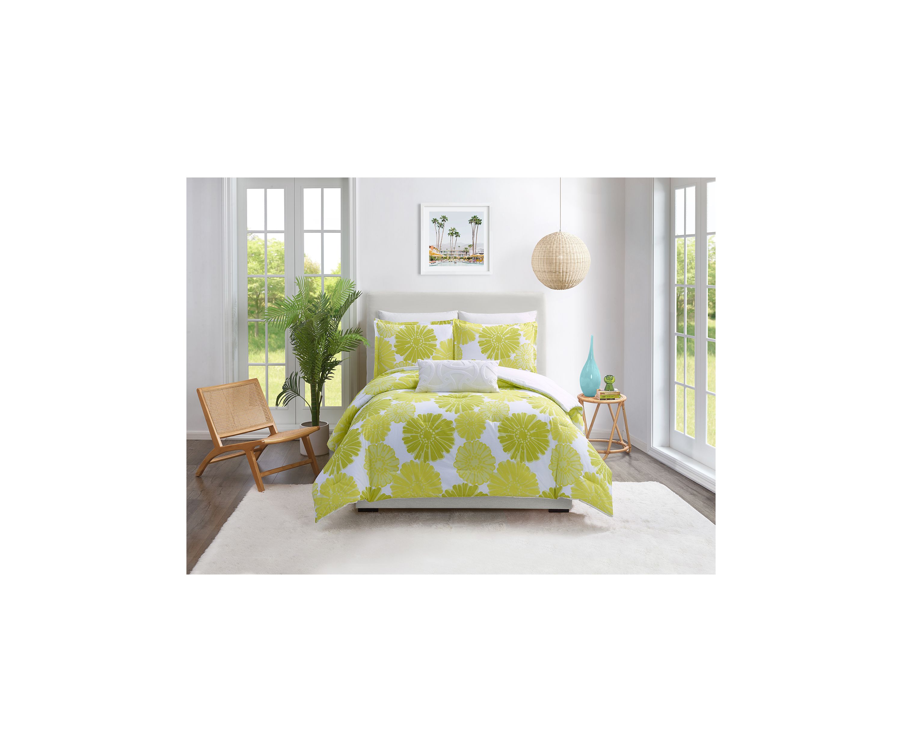 Big Floral Comforter Set 
