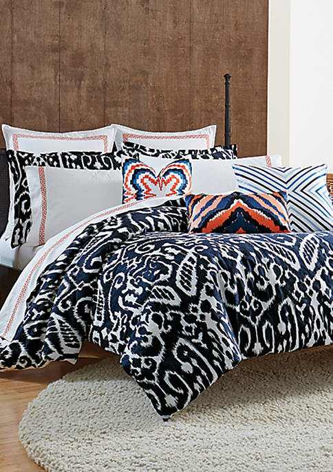 Trina Turk Indigo Ikat Twin Mini Comforter Set 68 In X 92 In Belk