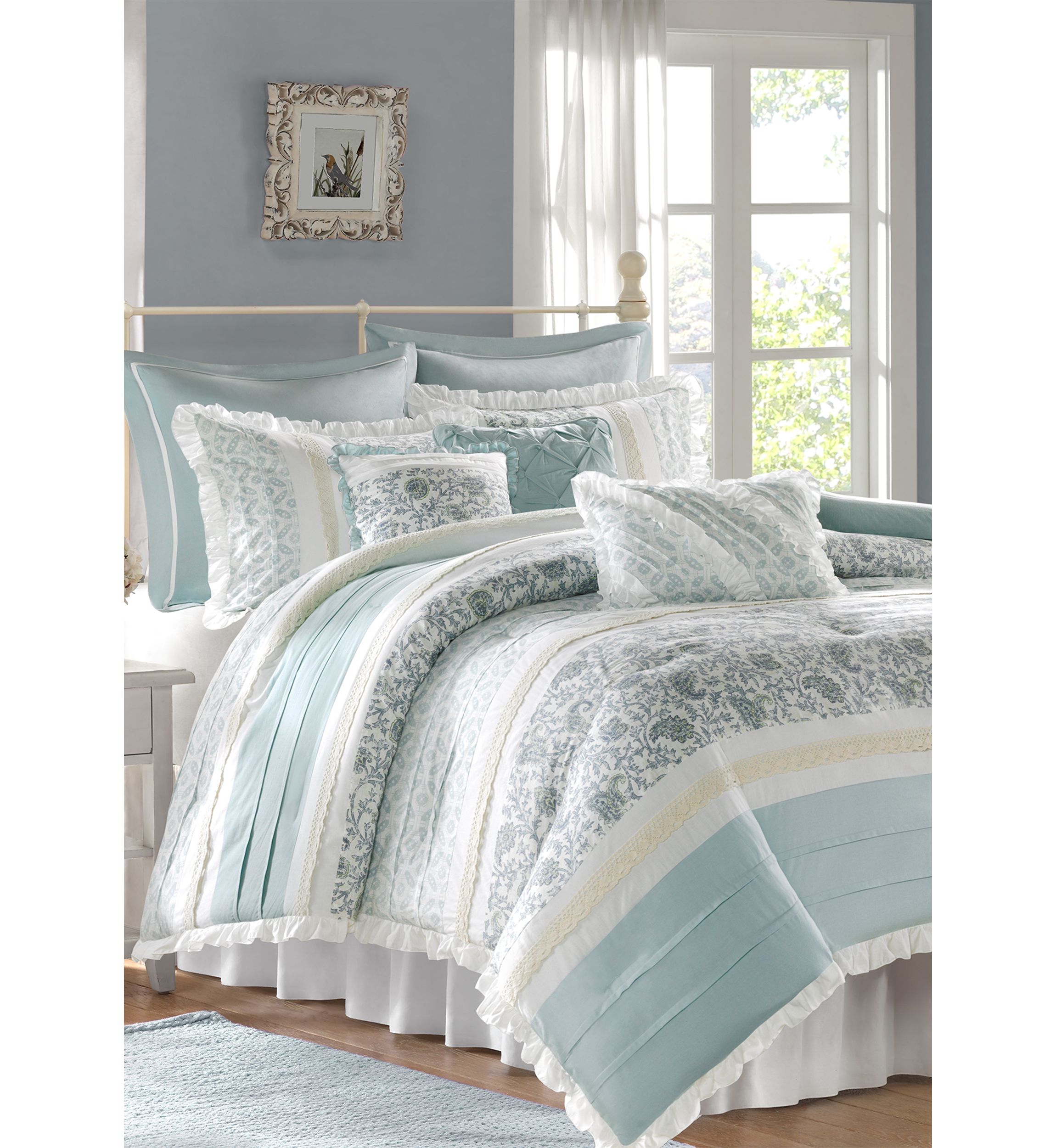 Dawn 9 Piece Cotton Percale Comforter Set