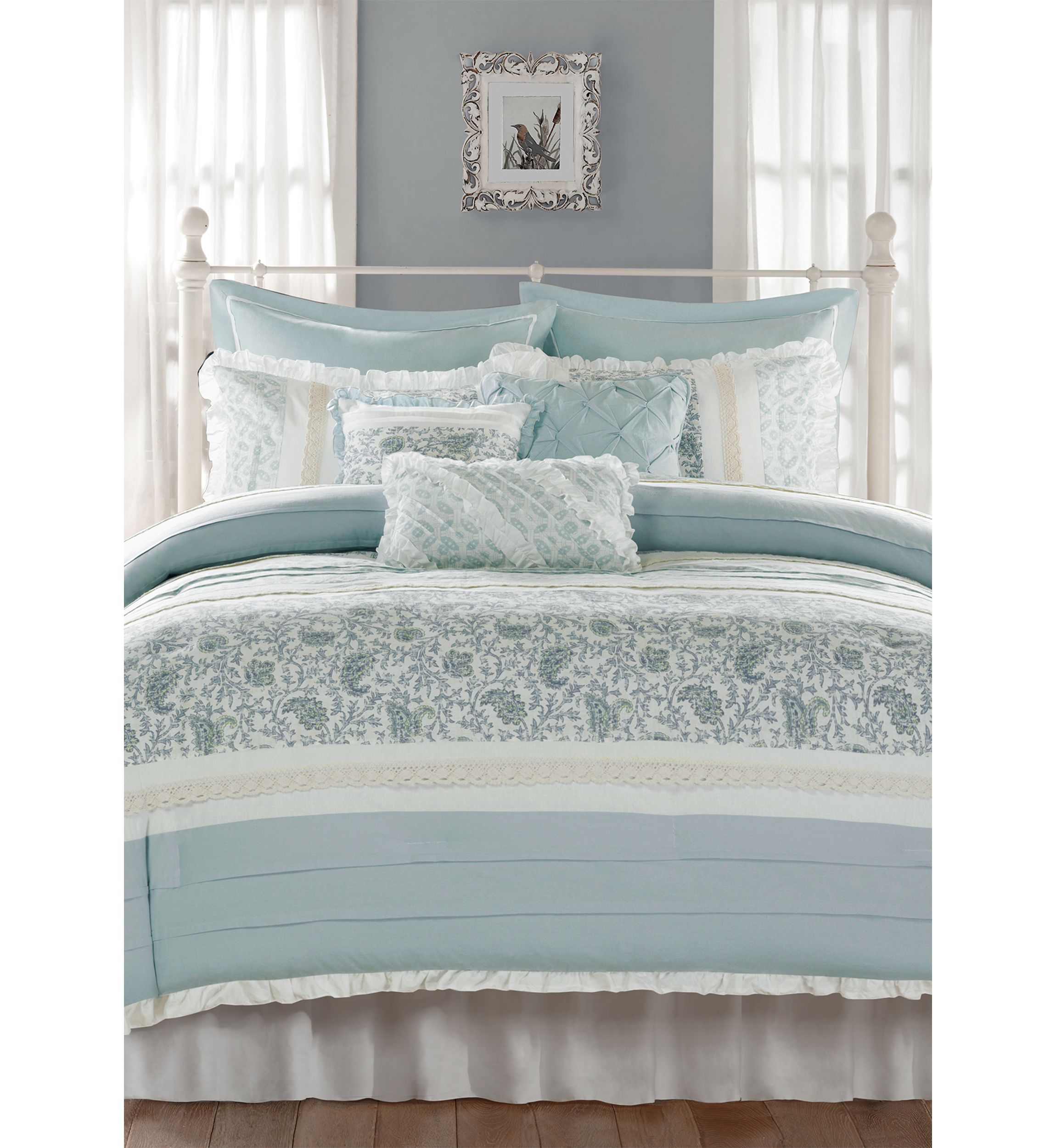 Dawn 9 Piece Cotton Percale Comforter Set