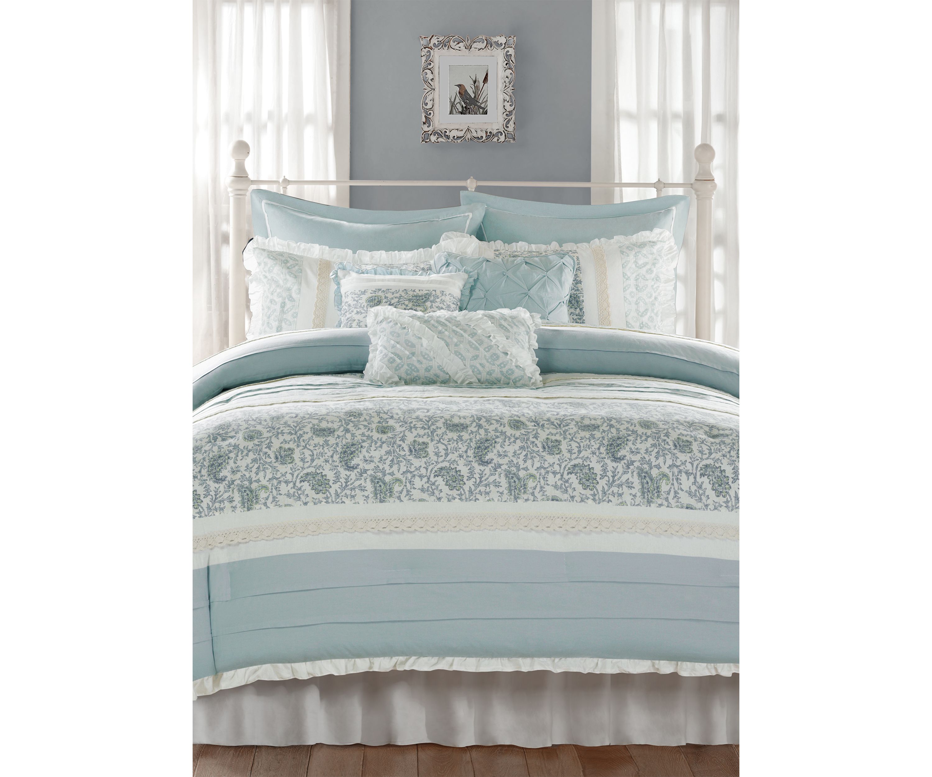 Dawn 9 Piece Cotton Percale Comforter Set