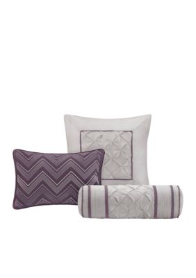 Madison Park Laurel Plum 7 Piece Queen Comforter Set Belk