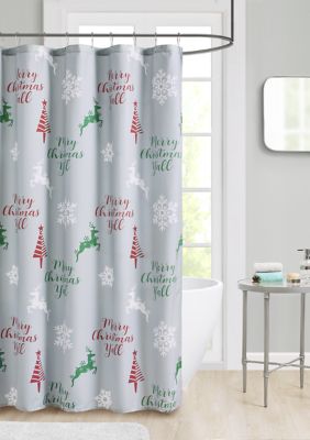 Celebrate Tradition Holiday Shower Curtain Merry Christmas Y All