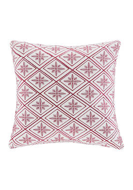 Cherry Blossom Red Diamond Print Decorative Pillow