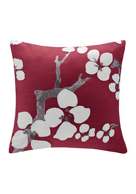 Cherry Blossom Floral Throw Pillow