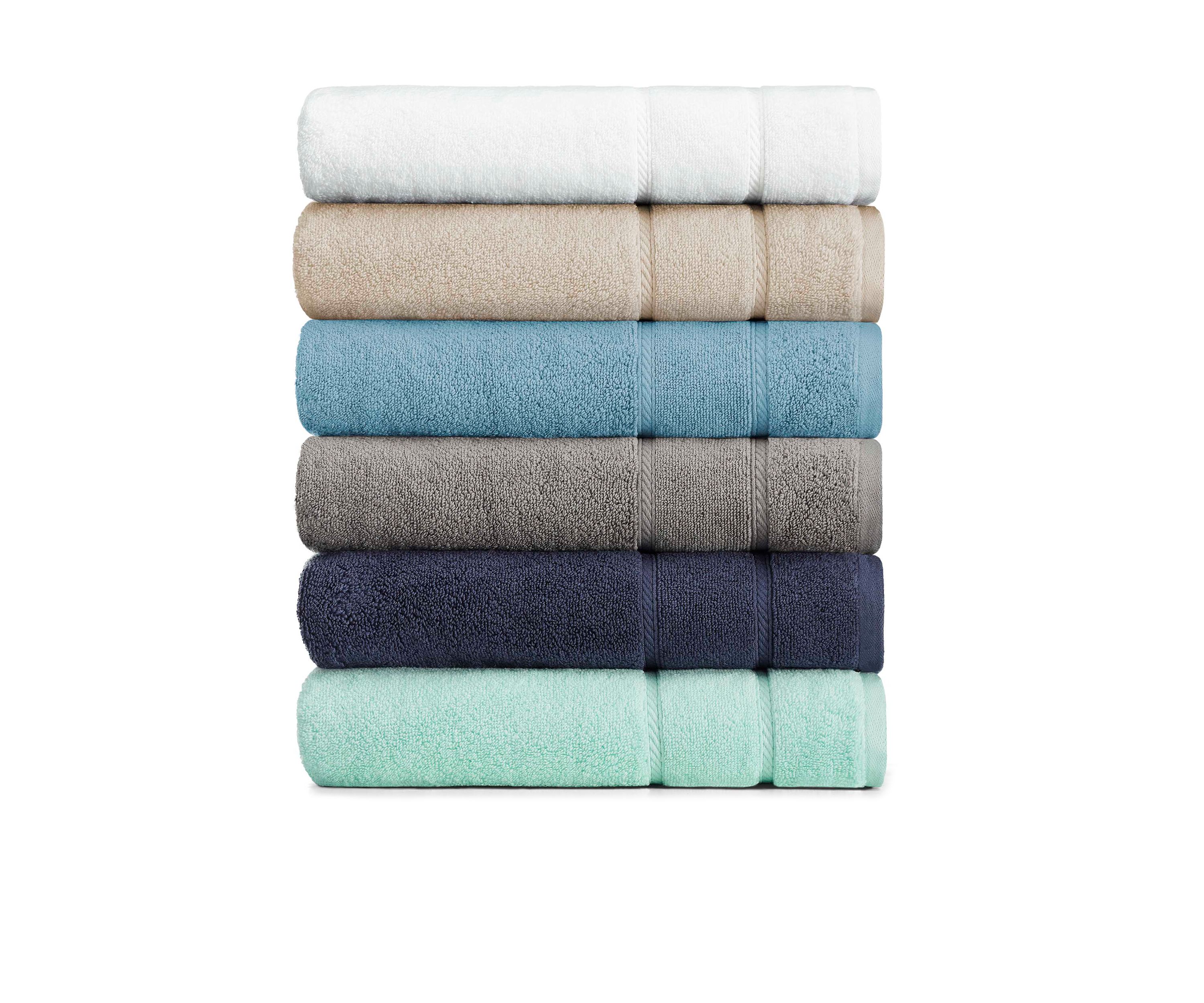  Belle Haven White 2-Piece Bath Towel Set  