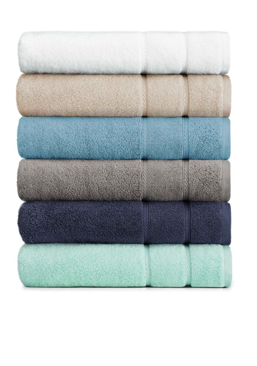  Belle Haven White 2-Piece Bath Towel Set  